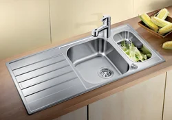 Kitchens with stainless sink photo
