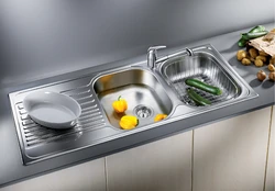 Kitchens with stainless sink photo