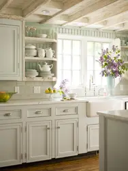White Kitchen In Provence Style Interior
