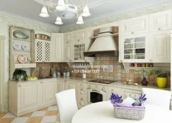 White kitchen in Provence style interior