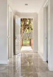 Marble floor in the hallway photo