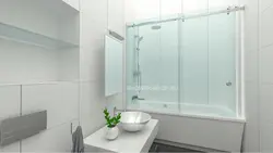 Glass Curtain For The Bathroom In The Interior