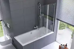 Glass Curtain For The Bathroom In The Interior