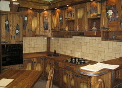 Antique wood kitchen design