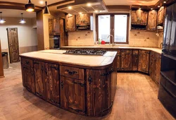 Antique wood kitchen design