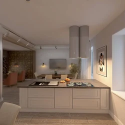 Living Room Kitchen Design In A Townhouse
