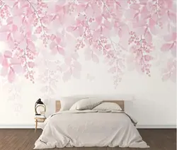 Фота спальняў з шпалерамі сакура