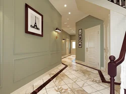 Hallway pistachio color interior photo
