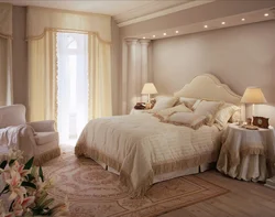 Cream bedroom in the interior
