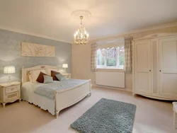 Cream bedroom in the interior