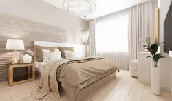 Cream bedroom in the interior