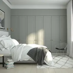 Gray Wardrobe In The Bedroom Interior Photo