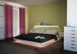 Светодиодная лента в спальне фото
