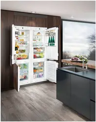 Двухдверный холодильник фото на кухне