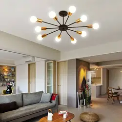 Какие светильники лучше для натяжного потолка в гостиной фото