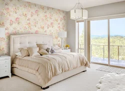 Choose wallpaper for a bedroom with light furniture photo