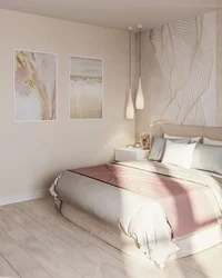Decorative plaster in the bedroom photo