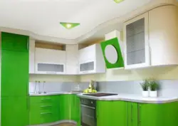 Corner Kitchen Design Green