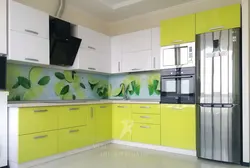 Corner kitchen design green