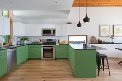 Combination Of Colors With Wood In The Kitchen Interior