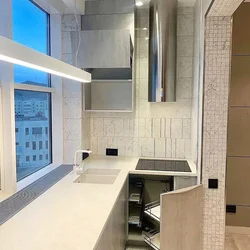 Studio apartment design kitchen on the balcony