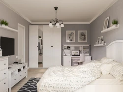 White bedroom design for teenager