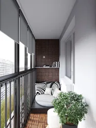 Interior of a balcony in an apartment photo modern