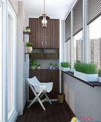 Interior of a balcony in an apartment photo modern