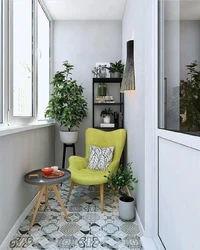 Interior of a balcony in an apartment photo modern