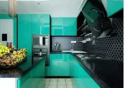 Kitchen design dark with bright
