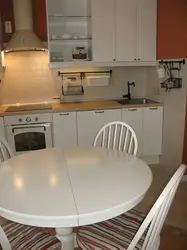 Круглы стол у маленькай кухні рэальныя фота