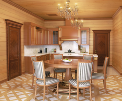 Wooden Dining Room Kitchen Design