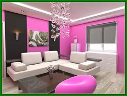 Living room interior in two colors