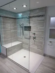 Bathroom design with glass photo