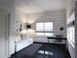 Living room design with white paneling