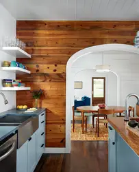 Kitchen interior decoration with wood