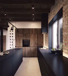 Kitchen interior decoration with wood