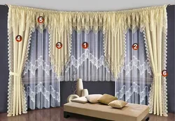Inexpensive ready-made curtains for the bedroom photo