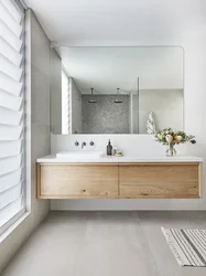 Light Bath Design With Wood