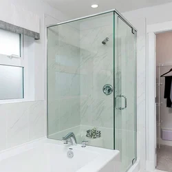 Shower and bath in one room photo