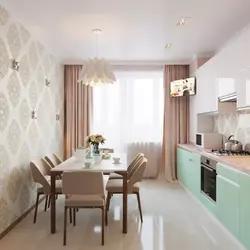 Example of a kitchen interior on one wall