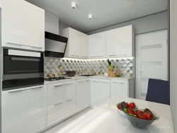 Modern corner kitchens with apron photo