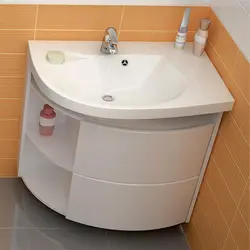 Шкафы бар ваннаға арналған бұрыштық раковиналардың фотосуреті