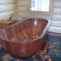 Деревянная ванна дизайн фото