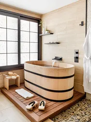 Wooden Bath Design Photo