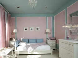 Wall color combinations in the bedroom interior