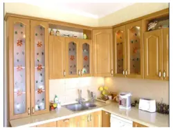 Kitchen design with stained glass windows