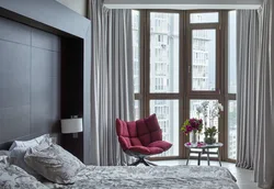 Apartment Interiors With One Curtain On The Window