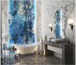 Bathroom Design With Blue Marble