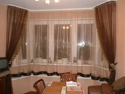 Bay window kitchen curtain design